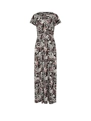 Long Tall Sally Black Shirred Waist Maxi Dress - Image 5 of 5