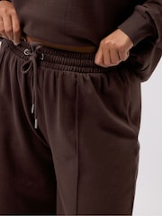 Yours Curve Brown Wide Fit Wide Leg Joggers - Image 4 of 5