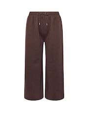 Yours Curve Brown Wide Fit Wide Leg Joggers - Image 5 of 5