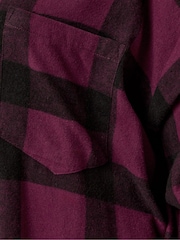 Yours Curve Purple Longline Check Shirt - Image 6 of 6