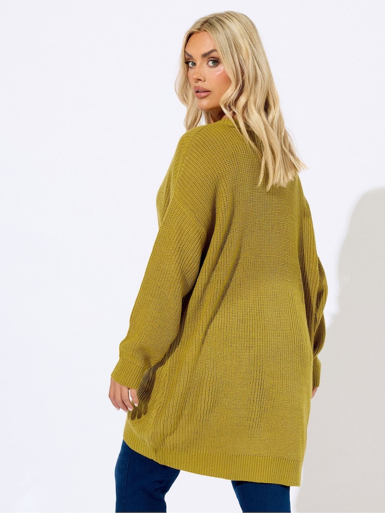 Yours Curve Green Essential Jumper - Image 2 of 5