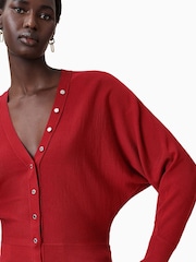 AllSaints Red Honor V Cardigan - Image 2 of 7