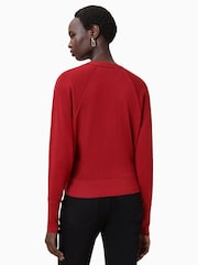 AllSaints Red Honor V Cardigan - Image 5 of 7