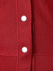 AllSaints Red Honor V Cardigan - Image 6 of 7