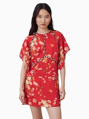 Vestido curto com estampa floral Xena da AllSaints - Imagem 1 de 8