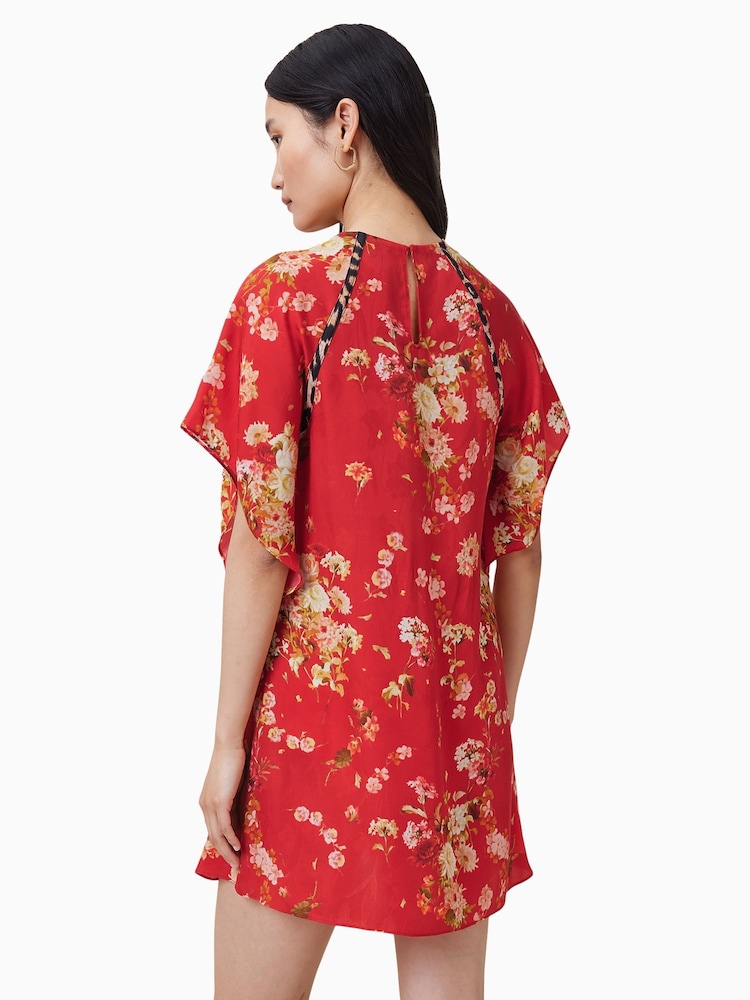 Vestido curto com estampa floral Xena da AllSaints - Imagem 2 de 8