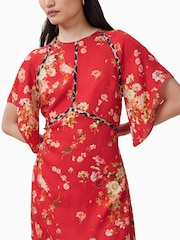 Vestido curto com estampa floral Xena da AllSaints - Imagem 5 de 8