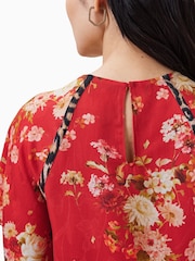 Vestido curto com estampa floral Xena da AllSaints - Imagem 6 de 8