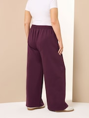 Yours Curve Red Wide Fit Wide Leg Joggers - Image 4 of 6