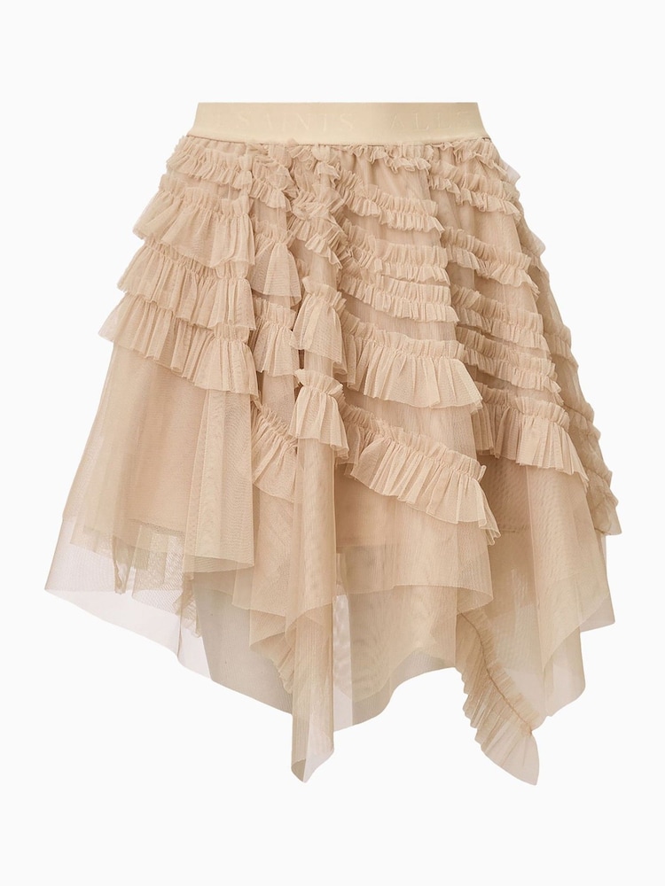AllSaints Pink Jayde Tulle Skirt - Image 6 of 6