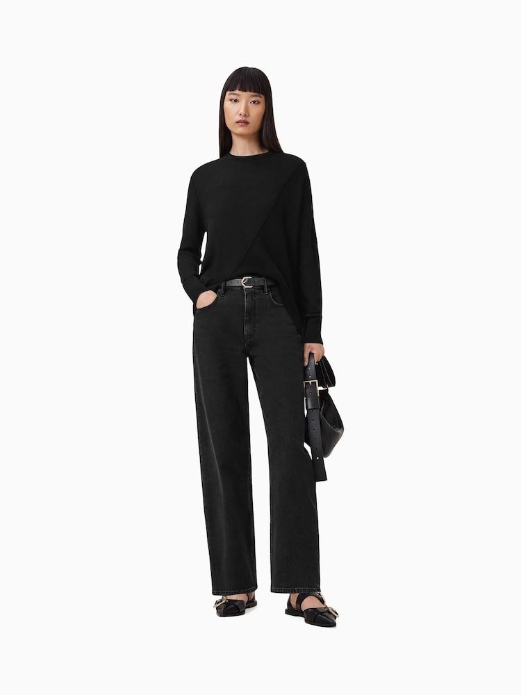 AllSaints Black Isla Jumper - Image 2 of 9