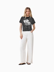 AllSaints Black Reel Elle T-Shirt - Image 4 of 6