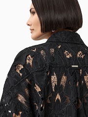AllSaints Black Charli EMB Shirt - Image 6 of 7
