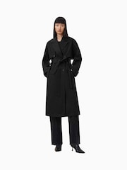 AllSaints Black Cadence Trench Coat - Image 1 of 11