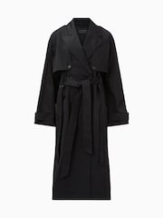 AllSaints Black Cadence Trench Coat - Image 11 of 11