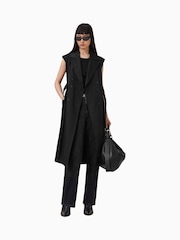 AllSaints Black Cadence Trench Coat - Image 6 of 11