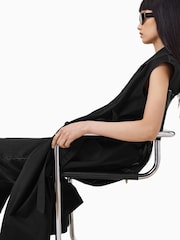 AllSaints Black Cadence Trench Coat - Image 9 of 11