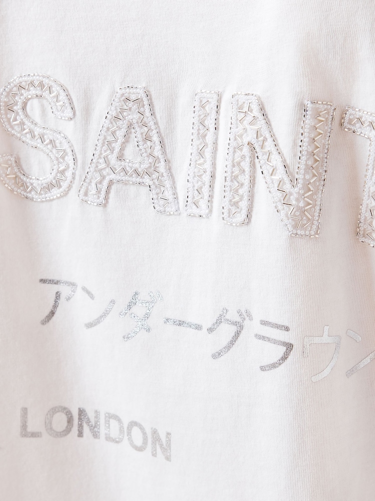 Branco - AllSaints Under Amelie T-Shirt - Imagem 8 de 8