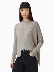 AllSaints Grey Isla Jumper - Image 3 of 8
