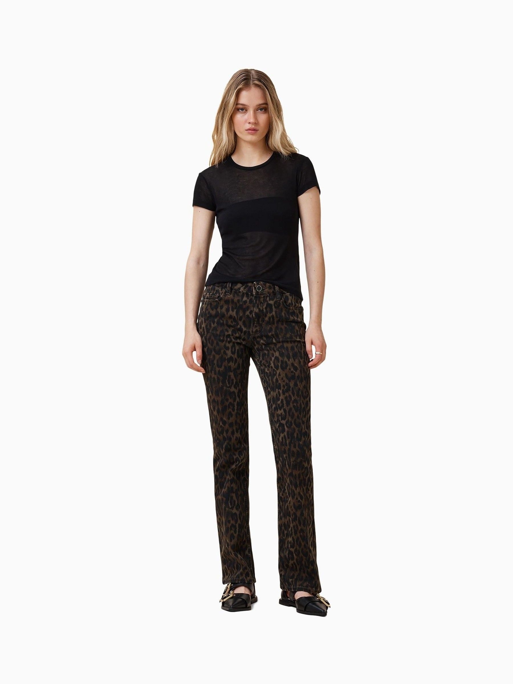 Buy AllSaints Brown Slim Haldan Bootcut Jeans from Next USA