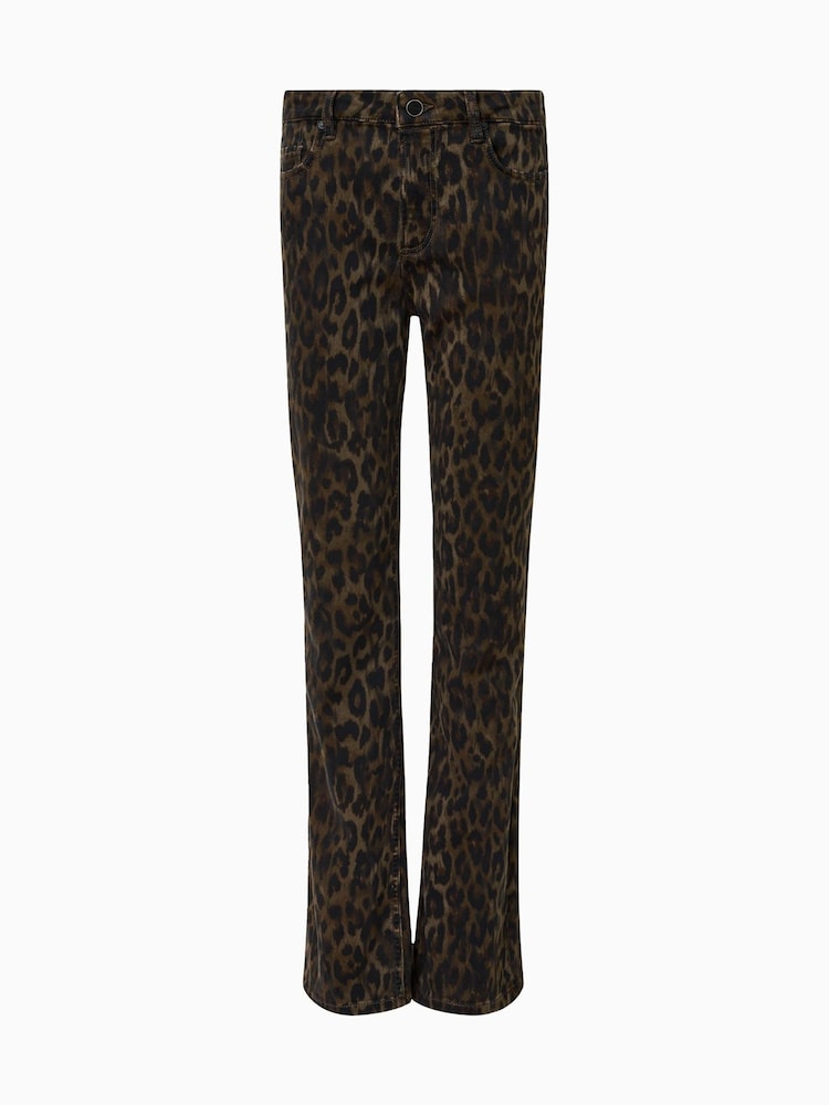 AllSaints Brown Slim Haldan Bootcut Jeans - Image 7 of 7