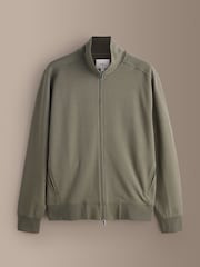 Χακί πράσινο - Λαιμός χωνιού - Φούτερ με φερμουάρ και Signatures με μοντάλ - Εικόνα 4 από 6