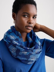 Seasalt Cornwall Blue Pretty Circle Scarf - Image 1 of 5