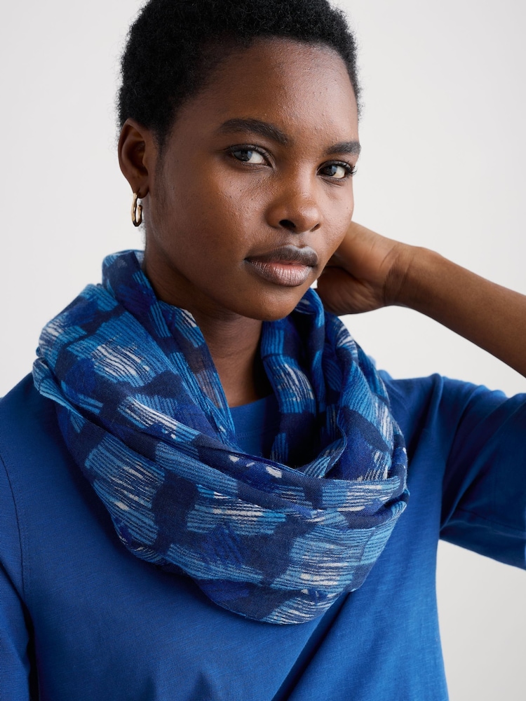 Seasalt Cornwall Blue Pretty Circle Scarf - Image 1 of 5