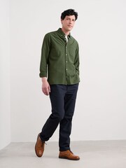 Seasalt Cornwall Green Mens Jenken Garment Dyed Oxford Shirt - Image 1 of 5