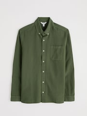 Seasalt Cornwall Green Mens Jenken Garment Dyed Oxford Shirt - Image 5 of 5