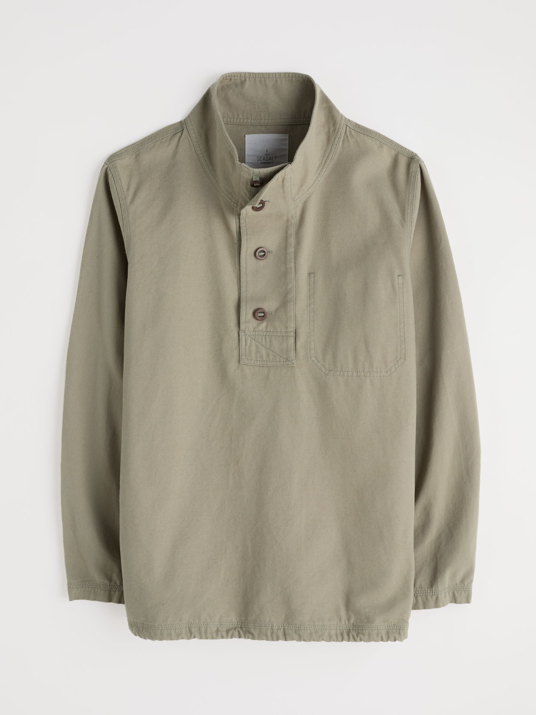 Buy Seasalt Cornwall Green Mens Clay Stone Cotton Pullover Smock