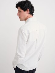 Seasalt Cornwall White Mens Jenken Striped Shirt - Image 2 of 5