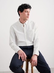 Seasalt Cornwall White Mens Jenken Striped Shirt - Image 3 of 5