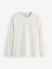 Seasalt Cornwall White Mens Merthen Long Sleeve Top in GOTS Certified Cotton - Image 4 of 6