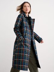 Seasalt Cornwall Blue Petite Penweathers Waterproof Trench Coat - Image 3 of 6