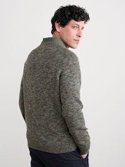 Seasalt Cornwall Green Mens Neot Knitted Cotton Jumper - Image 2 of 6