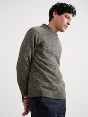 Seasalt Cornwall Green Mens Neot Knitted Cotton Jumper - Image 3 of 6
