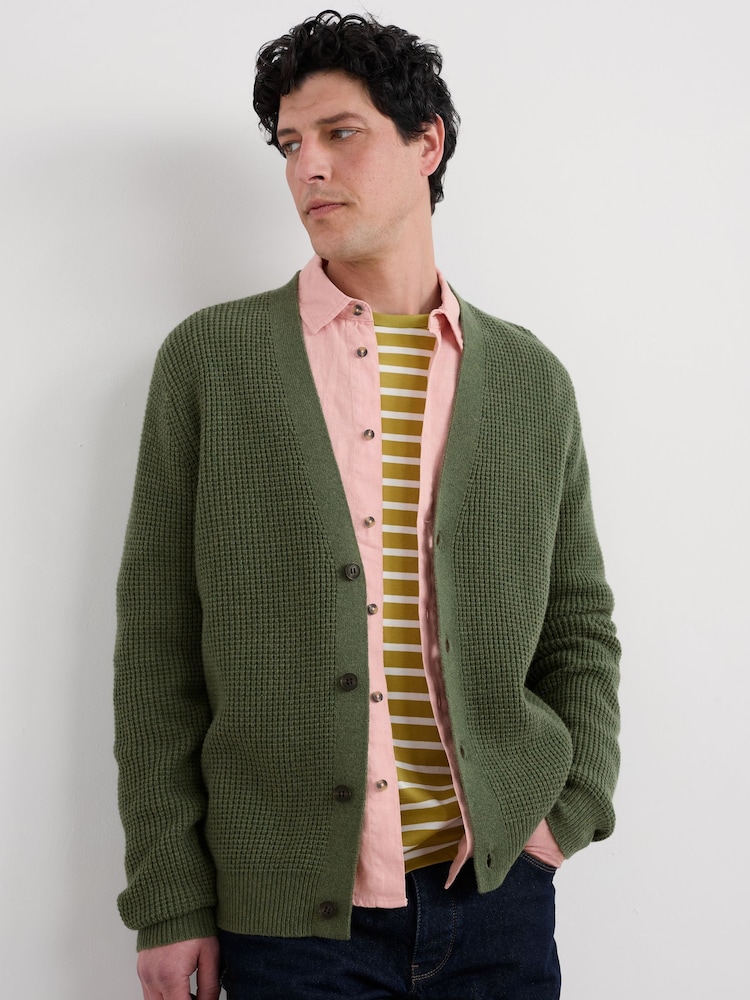 Seasalt Cornwall Green Mens Scotts Quay Cardigan - Image 2 of 5