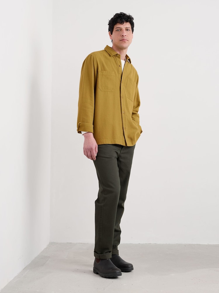 Seasalt Cornwall Yellow Mens Rigging Overshirt - Image 1 of 6