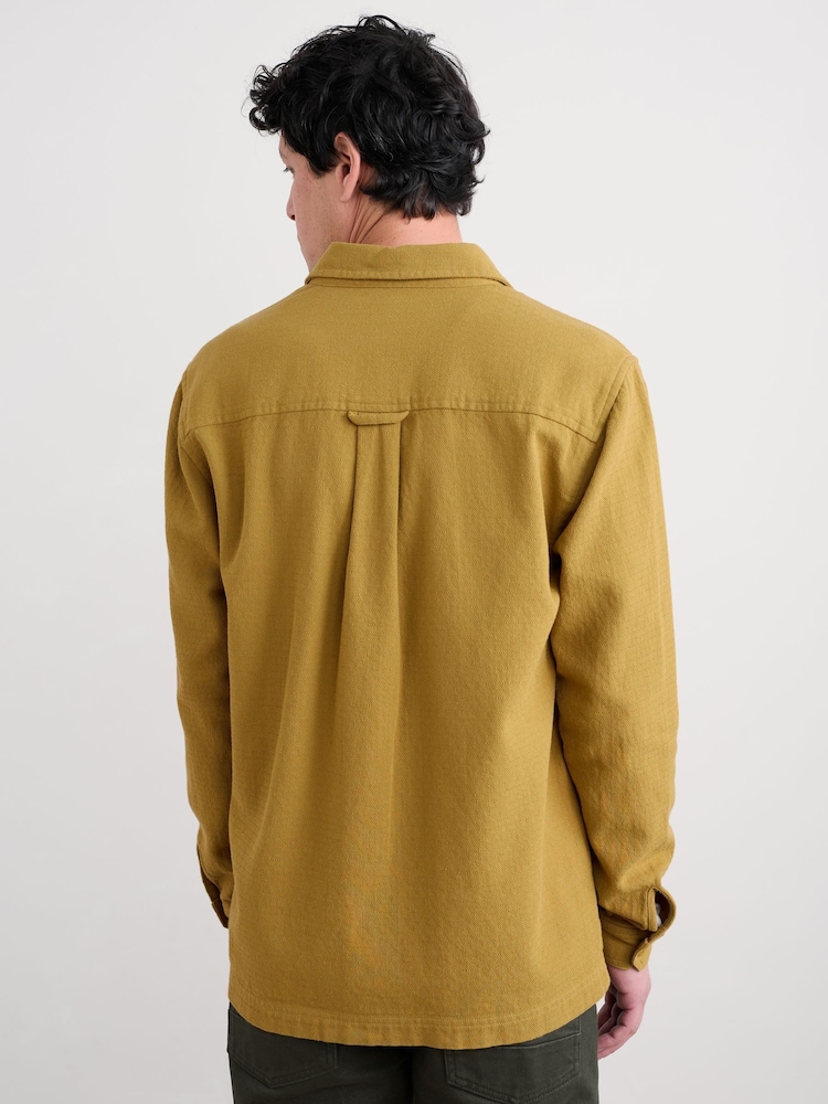 Seasalt Cornwall Yellow Mens Rigging Overshirt - Image 2 of 6