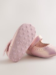 Pink Shimmer Butterfly Mary Jane Baby Shoes (0-18mths) - Image 5 of 7