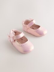 Pink Shimmer Butterfly Mary Jane Baby Shoes (0-18mths) - Image 7 of 7