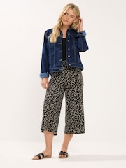 M&Co Black Petite Wide Leg Culottes - Image 1 of 4