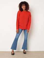 M&Co Orange Funnel Neck Stitch Jumper - Image 2 of 5