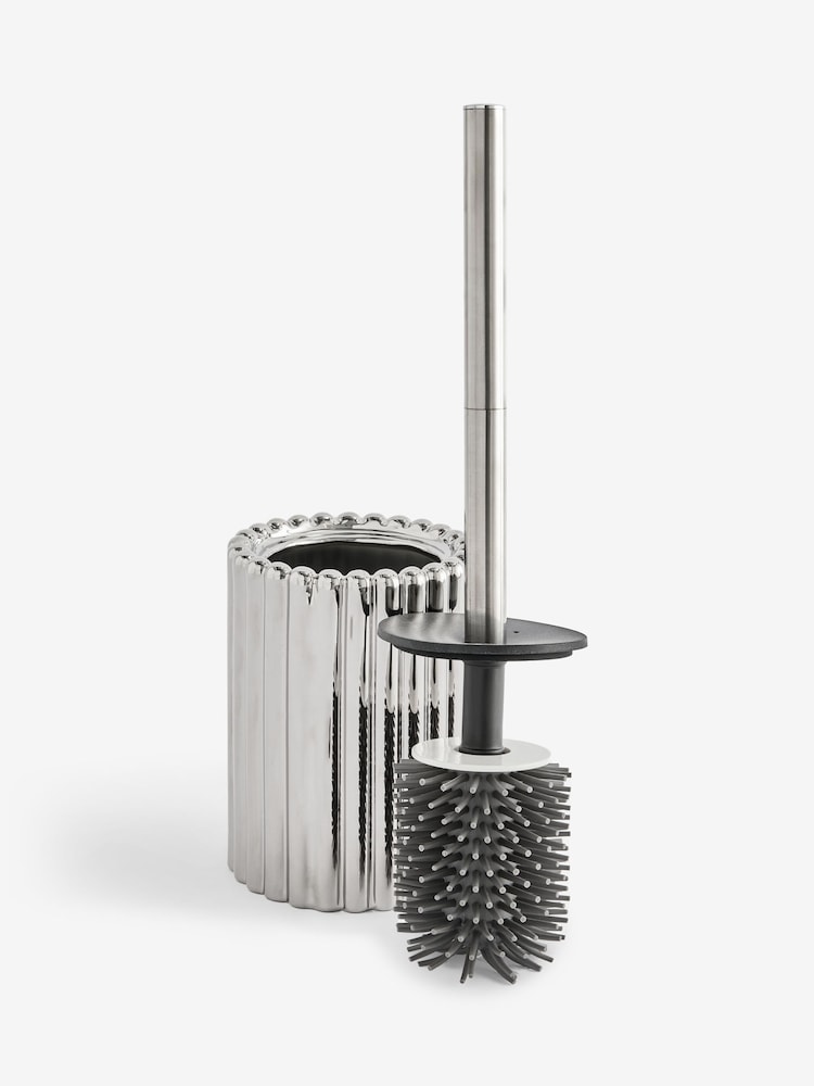 Chrome Rib Toilet Brush - Image 4 of 4