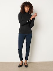 M&Co Black Button Turtle Neck Jumper - Image 3 of 5