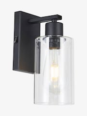 Dar Lighting Matt Black Glass Miu Wall Light - Image 1 of 3