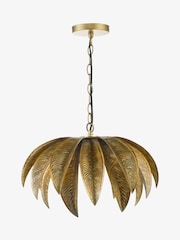 Dar Lighting Antique Gold Cara Pendant Light - Image 1 of 5
