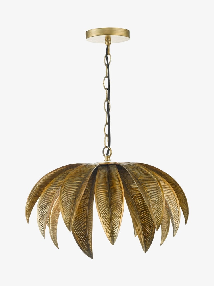 Dar Lighting Antique Gold Cara Pendant Light - Image 1 of 5 Dar Lighting Antique Gold Cara Pendant Light - Image 1 of 5
