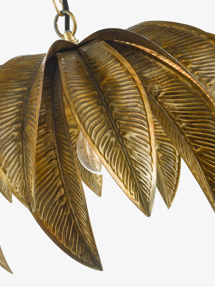 Dar Lighting Antique Gold Cara Pendant Light - Image 5 of 5